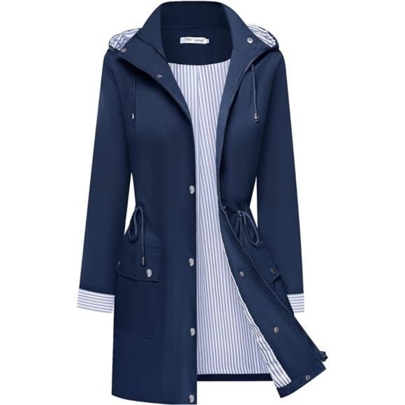 Rain Coats for Women Waterproof Rain Jacket Lightweight Windbreaker
